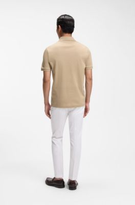 Polo de algod&oacute;n mercerizado, Beige claro