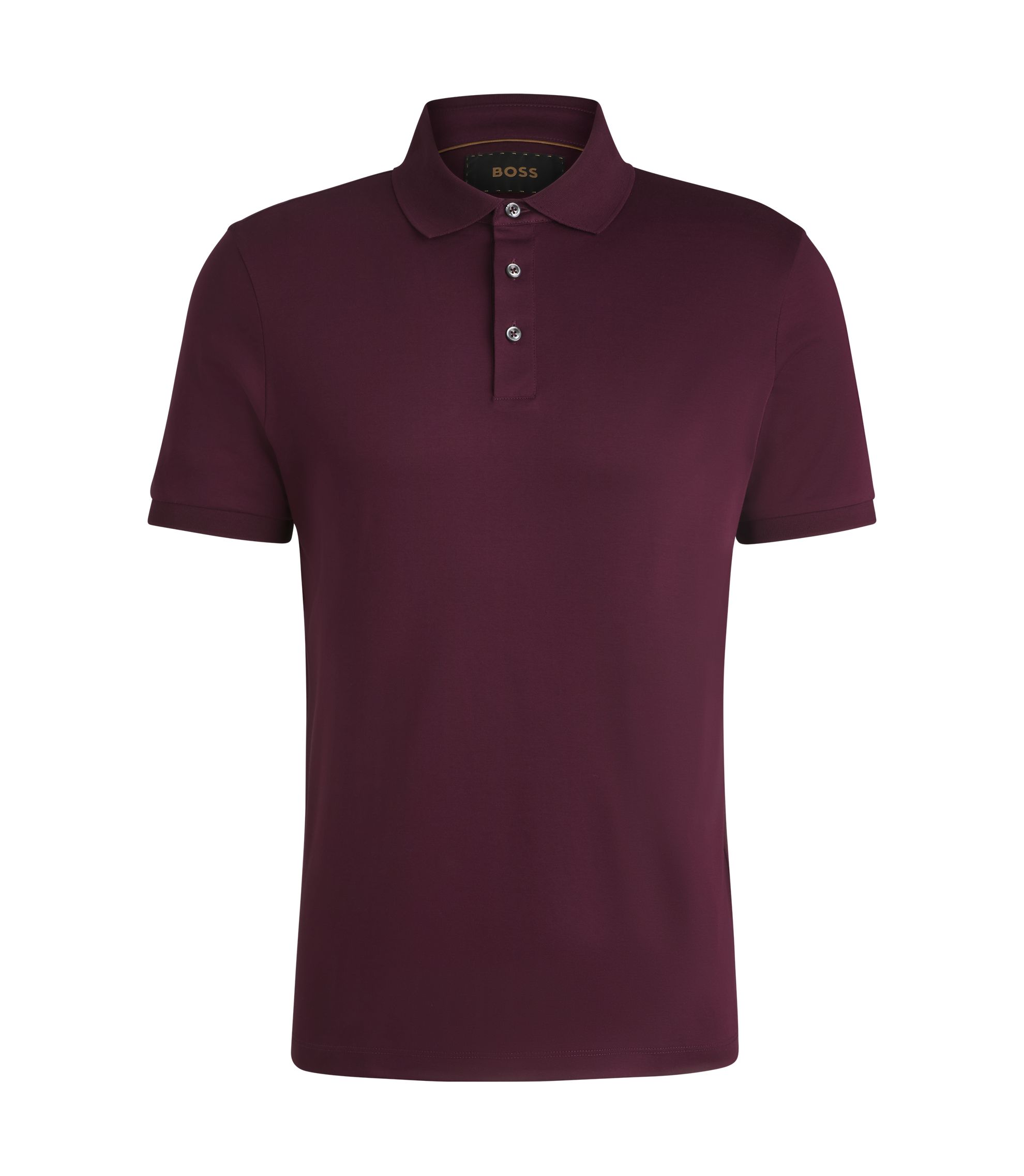 BOSS Mercerised-cotton polo shirt in a regular fit Dark Purple