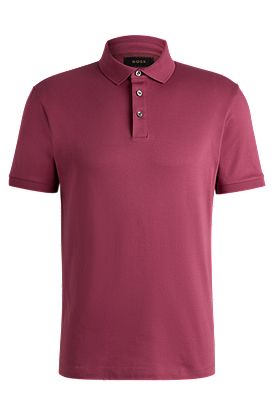 Regular-fit polo shirt in mercerized cotton