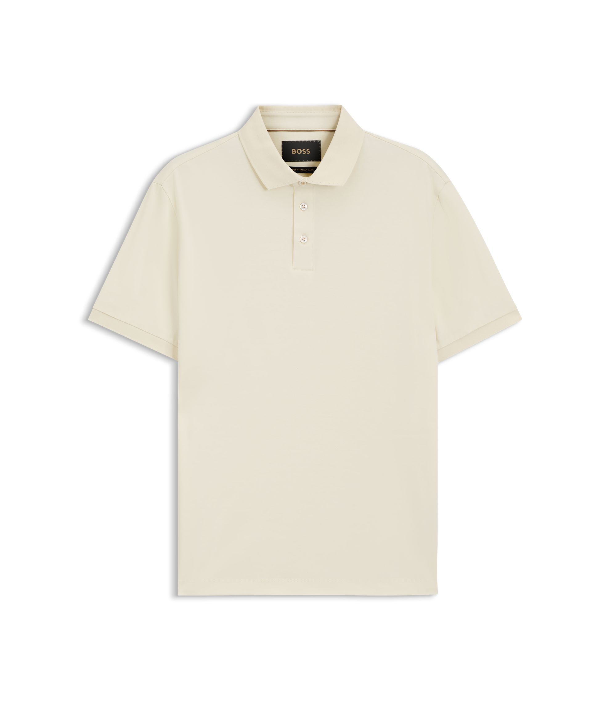BOSS - Regular-fit polo shirt in mercerized Italian cotton - Light