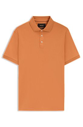 Regular-fit polo shirt in mercerized cotton