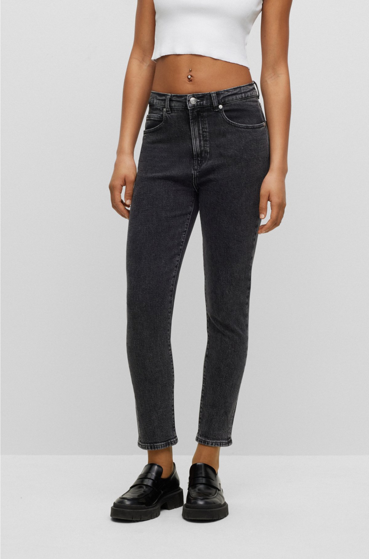 MAMA Slim Ankle Jeans - Black - Ladies