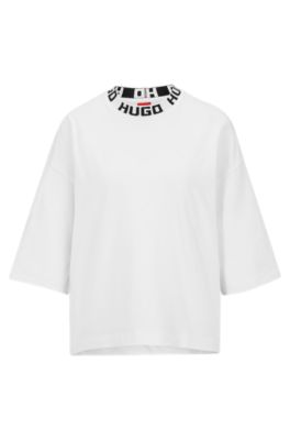 HUGO - Oversized-fit T-shirt in cotton with logo graphic