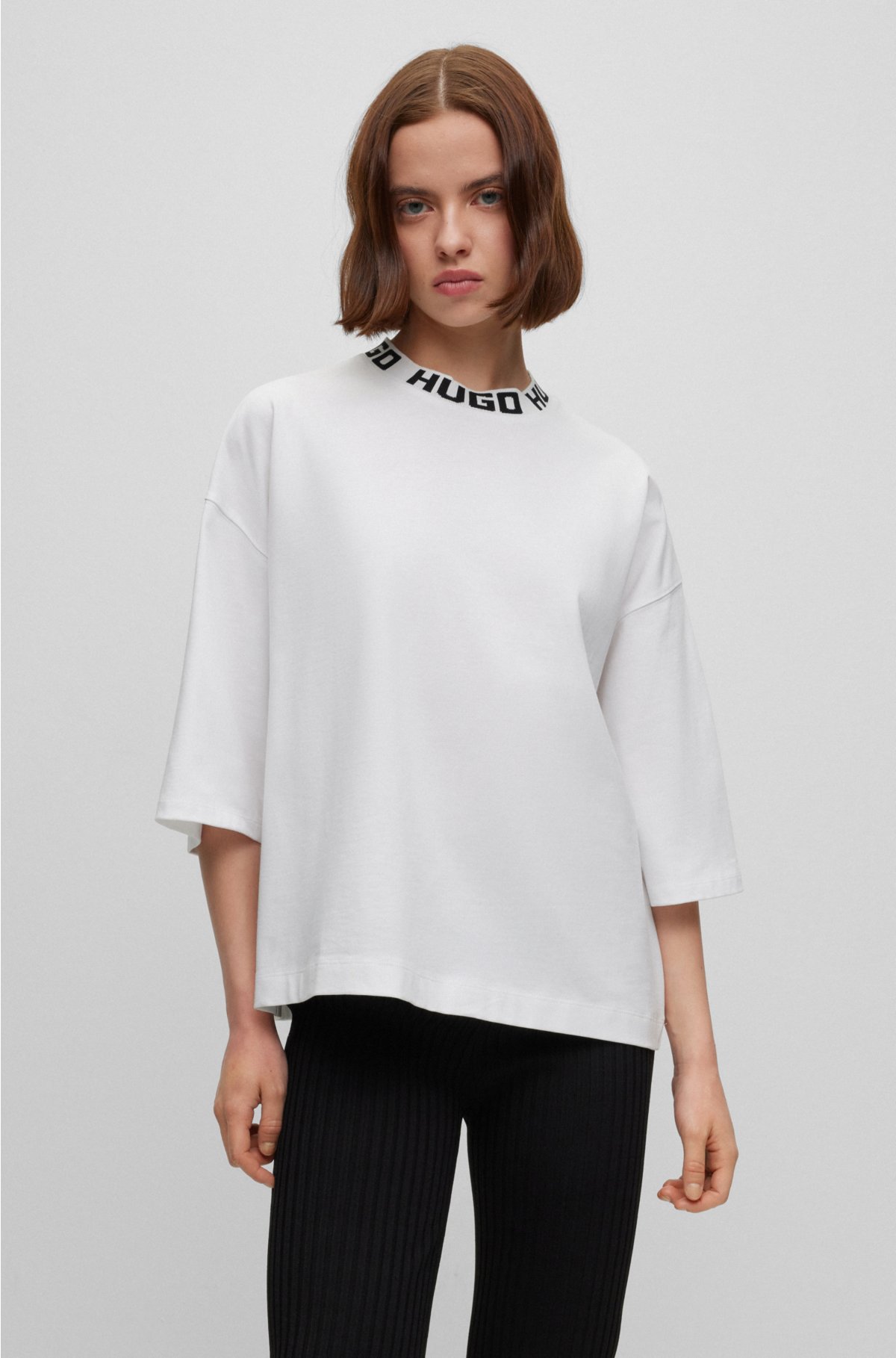 Palm Angels Woman T-Shirt White Size M Cotton, Polyamide, Polyester