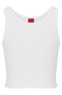 The Balance Collection Graphic Crop Singlet Tank, White, M