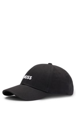 Shop Hugo Boss Cotton-twill Six-panel Cap With Embroidered Logo In Black