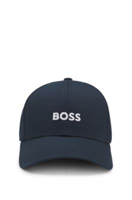 Gorra de sarga de algod&oacute;n con logo bordado, Azul oscuro