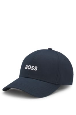 Gorra de sarga de algod&oacute;n con logo bordado, Azul oscuro