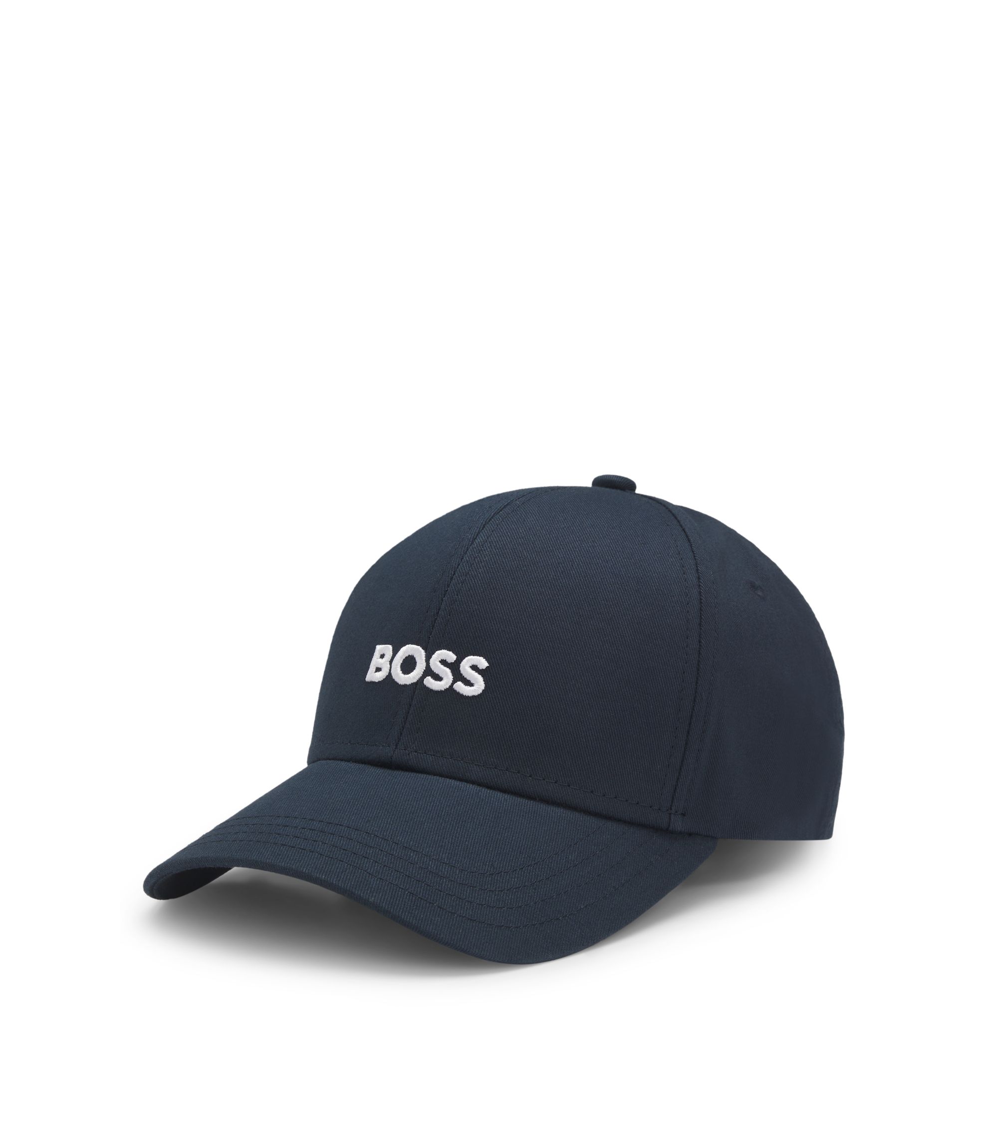 BOSS - Cotton-twill cap with embroidered logo - Dark Blue