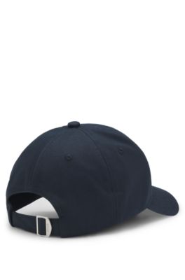 Gorra de sarga de algod&oacute;n con logo bordado, Azul oscuro