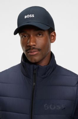 Casquette en twill de coton &agrave; logo brod&eacute;, Bleu fonc&eacute;