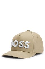 Cotton-twill cap with embroidered logo and adjustable strap, Light Green