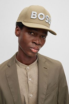BOSS - Cotton-twill cap adjustable logo and embroidered with strap