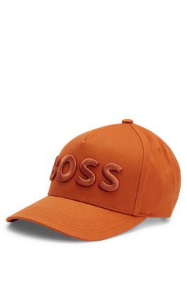 BOSS - embroidered Cotton-twill logo adjustable and strap cap with