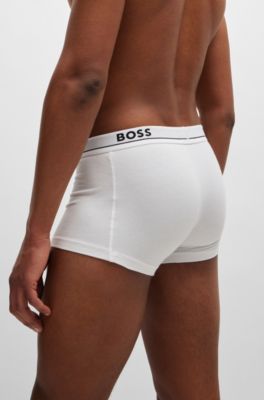 Paquete de tres calzoncillos de algod&oacute;n el&aacute;stico con logo en la cintura, Assorted-Pre-Pack