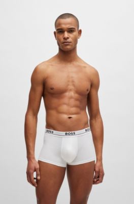 Paquete de tres calzoncillos de algod&oacute;n el&aacute;stico con logo en la cintura, Assorted-Pre-Pack