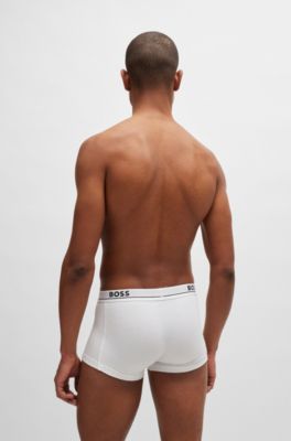 Paquete de tres calzoncillos de algod&oacute;n el&aacute;stico con logo en la cintura, Assorted-Pre-Pack