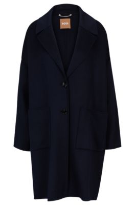 BOSS - Melange relaxed-fit coat wool with blended