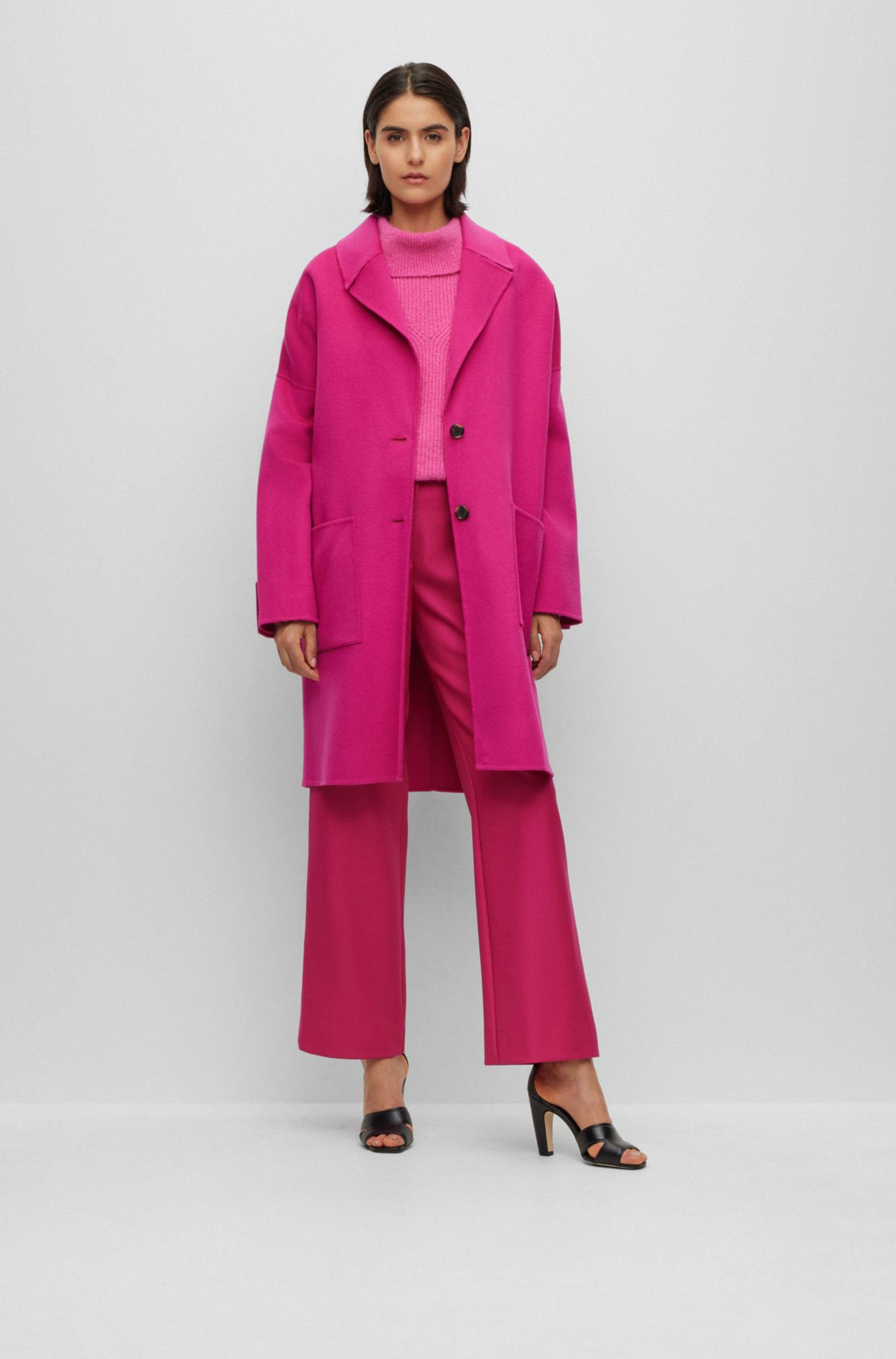 Kenzo wool and store cashmere coat pink