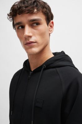 BOSS - Zip-up hoodie with logo badge 