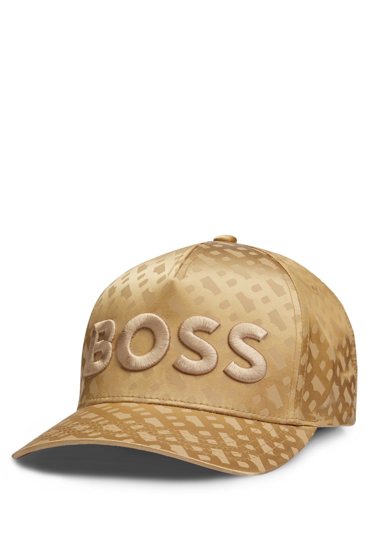 BOSS - Monogram-jacquard cap with oversize logo