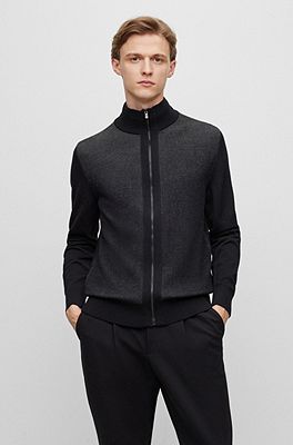 Hugo boss zip up cardigan new arrivals