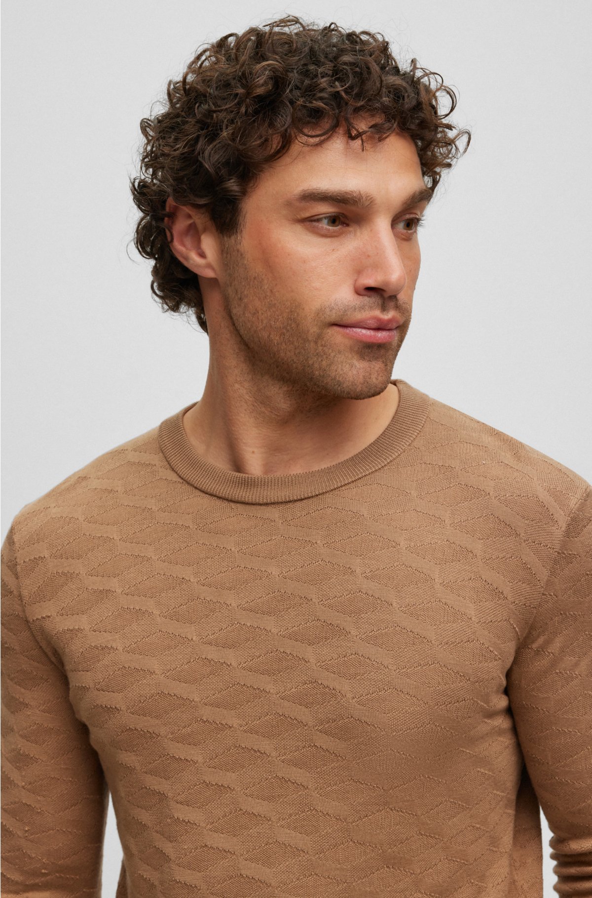 Mens Hoodies &Amp; Mens Sweaters Jacquard Long Sleeve Sweater