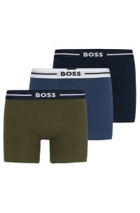 BOSS - Three-pack of stretch-cotton boxer briefs