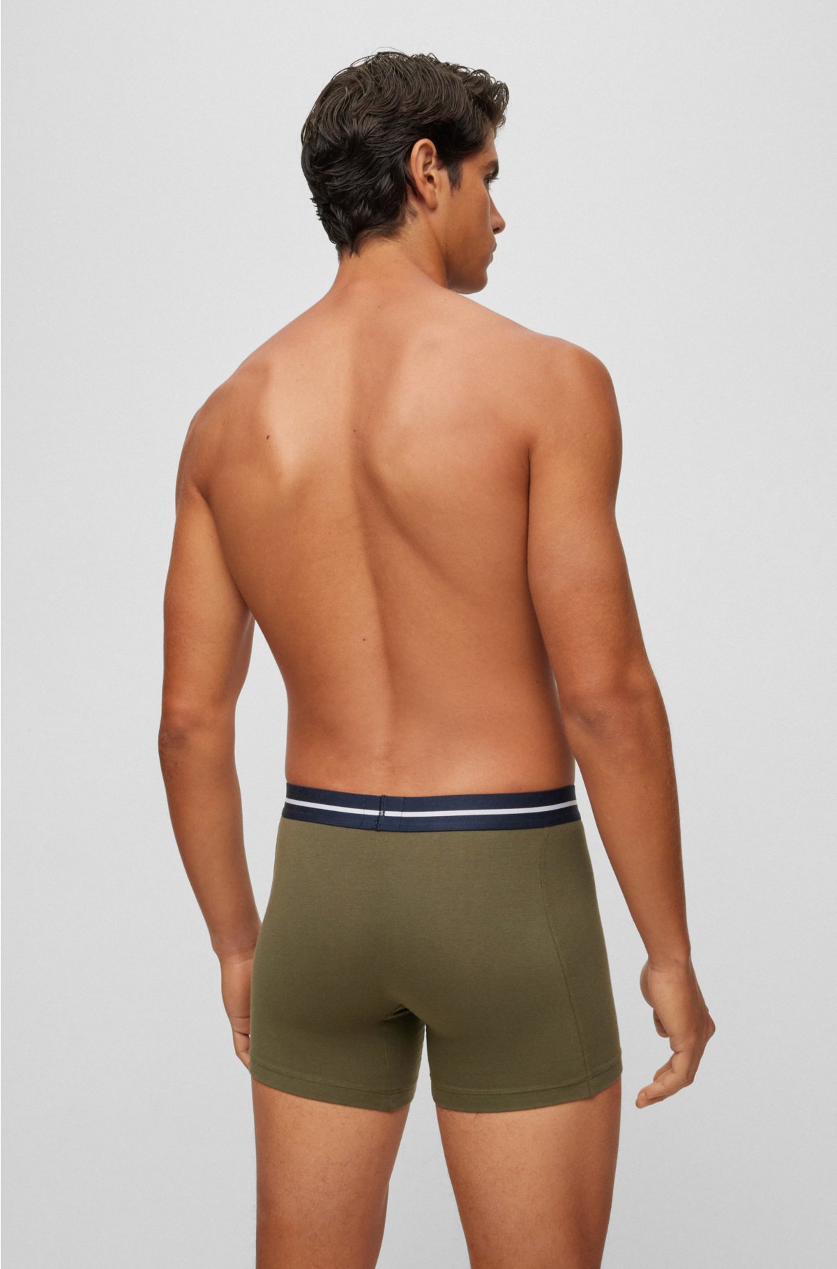 Three-pack of stretch-cotton boxer briefs