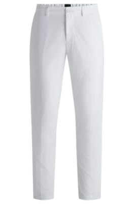 BOSS - Regular-fit chinos with hidden drawcord and tapered leg