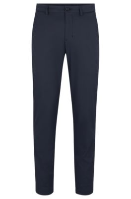 BOSS - Regular-fit chinos with hidden drawcord and tapered leg