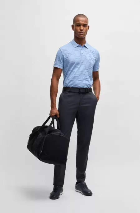 Regular-fit chinos with hidden drawcord and tapered leg