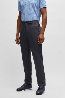 Regular-fit chinos with hidden drawcord and tapered leg