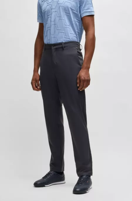 Regular-fit chinos with hidden drawcord and tapered leg