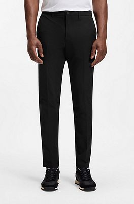 BOSS - Slim-fit chinos in easy-iron four-way stretch fabric