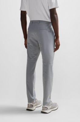 Water-repellent slim-fit chinos in stretch fabric, Grey
