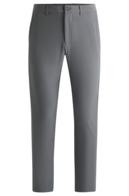 Water-repellent slim-fit chinos in stretch fabric, Khaki