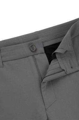 Water-repellent slim-fit chinos in stretch fabric, Khaki