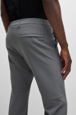 Water-repellent slim-fit chinos in stretch fabric, Khaki