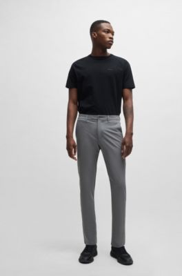 Water-repellent slim-fit chinos in stretch fabric, Khaki