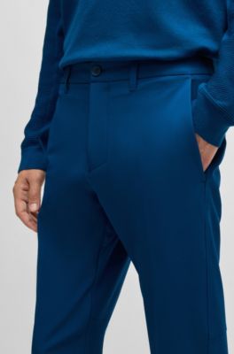 Water-repellent slim-fit chinos in stretch fabric, Light Blue