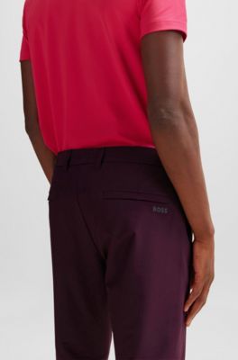 Water-repellent slim-fit chinos in stretch fabric, light pink