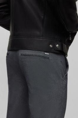 BOSS - Slim-fit chinos in two-tone stretch cotton