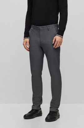 BOSS chinos in two-tone stretch