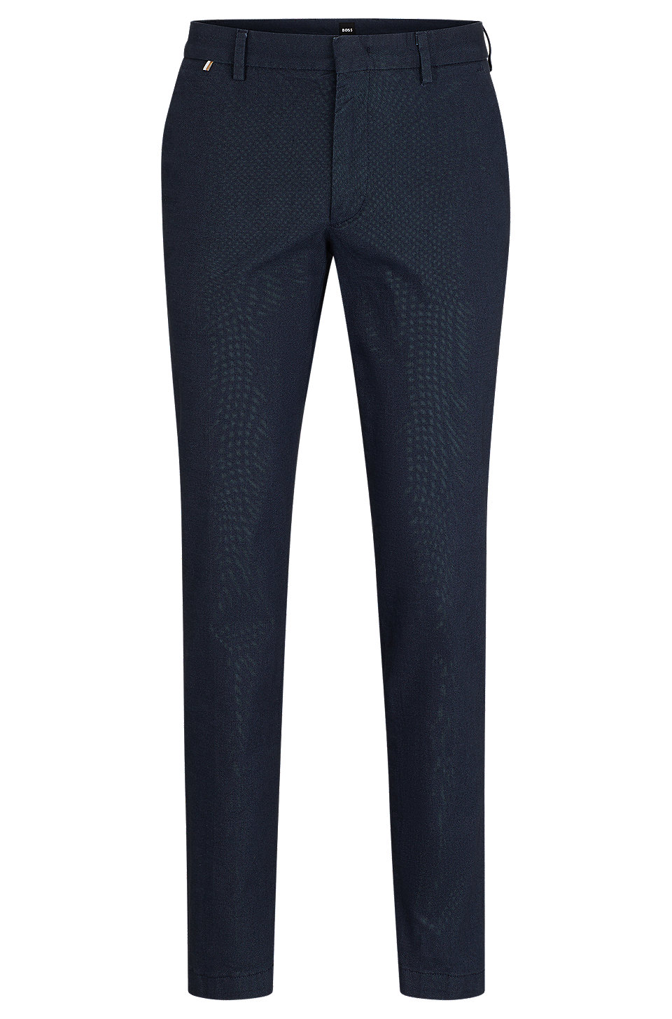 BOSS - Slim-fit chinos in two-tone stretch cotton