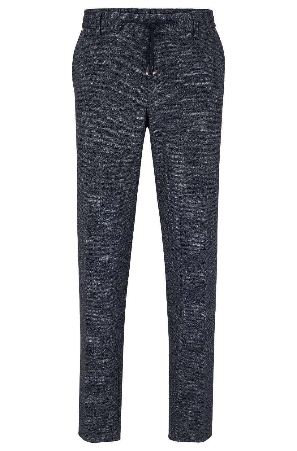 BOSS - Regular-fit trousers in macro-printed stretch jersey