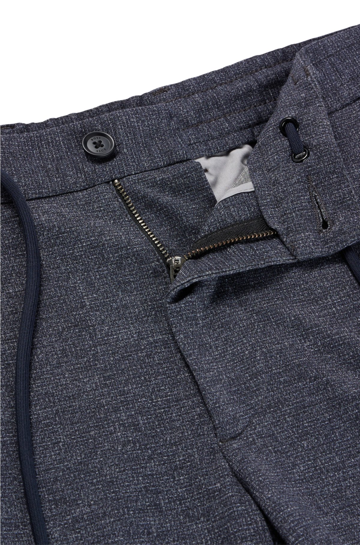 trousers macro-printed in BOSS stretch - Regular-fit jersey