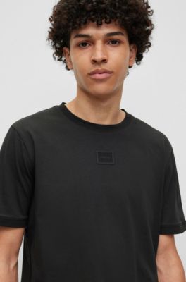 HUGO Cottonjersey Tshirt with tonal logo badge