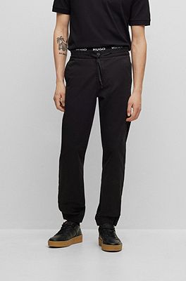 Fitted Pants Black Stretch Cotton Gabardine