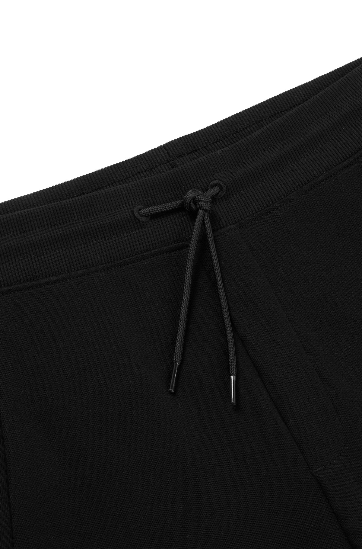 HUGO - Cuffed tracksuit bottoms in French terry with logo badge